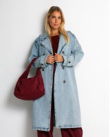 Τσάντα ώμου puffer μπορντό