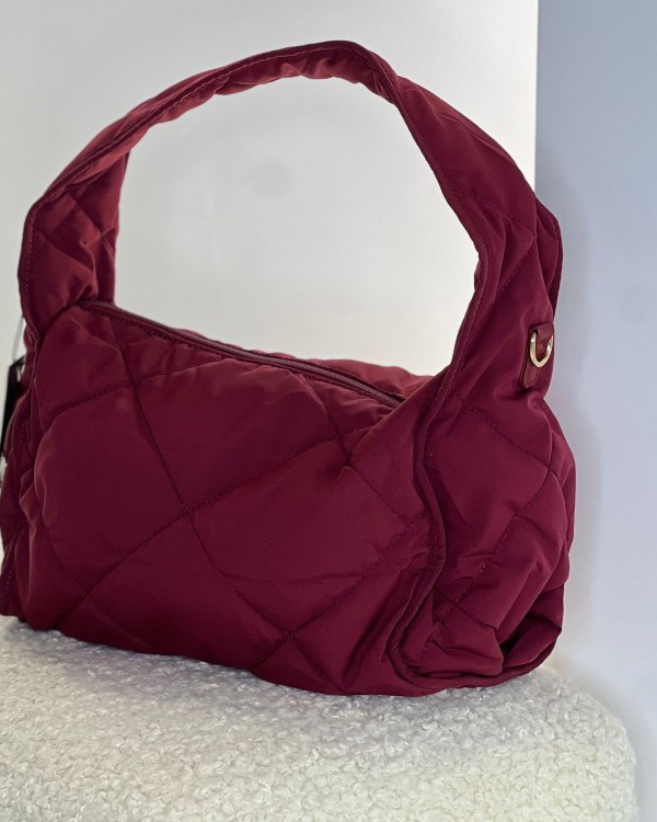 Τσάντα ώμου puffer μαύρο