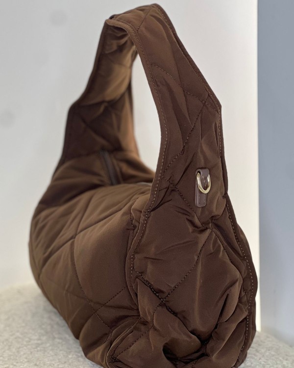 Τσάντα ώμου puffer μαύρο