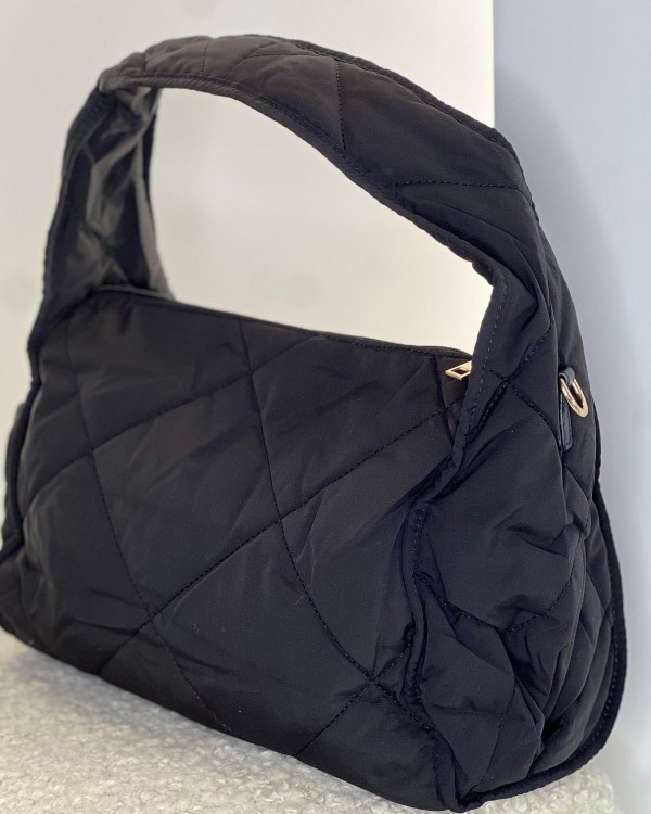 Τσάντα ώμου puffer μαύρο