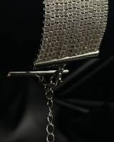 Silver Wide Crystal Cuff Bracelet