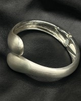 Open Curve Bangle silver