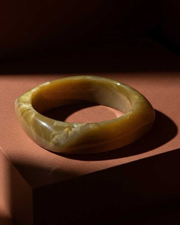 Mustard Moss Bangle
