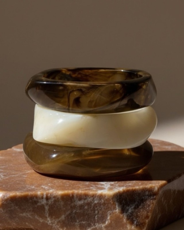 Amber Smoke Bangle