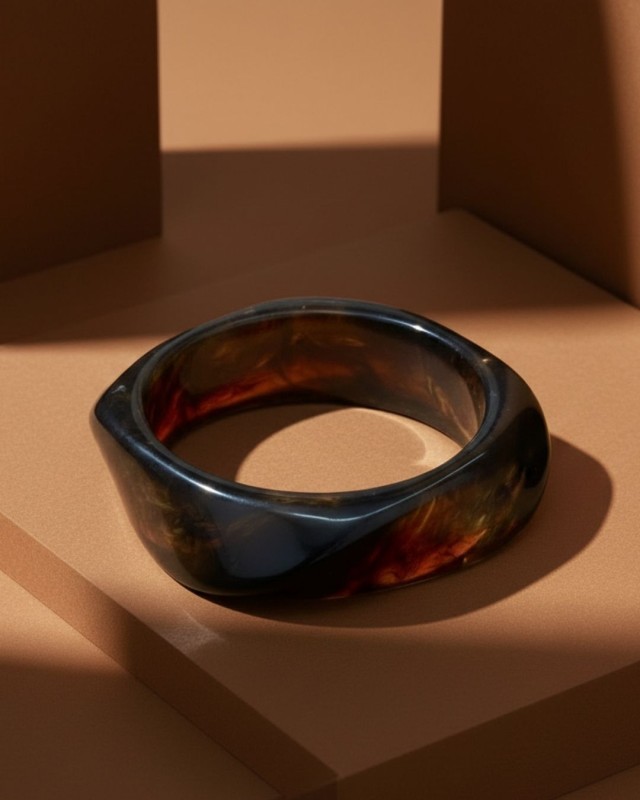 Amber Smoke Bangle