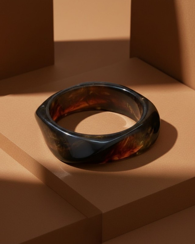 Amber Smoke Bangle