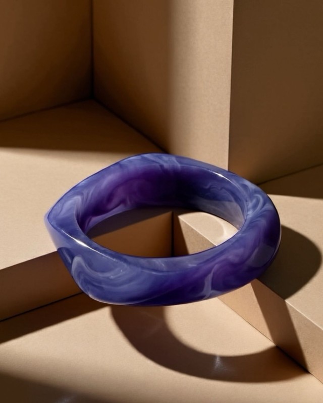 Amethyst Swirl Bangle