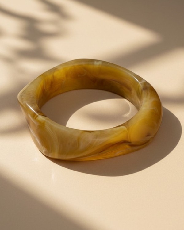 Mustard Moss Bangle