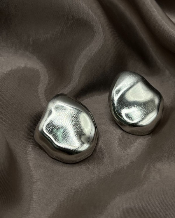 Fluid Rock Earrings gold