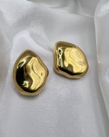 Fluid Rock Earrings gold