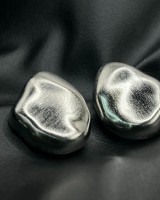Fluid Rock Earrings silver