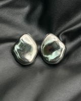 Fluid Rock Earrings silver