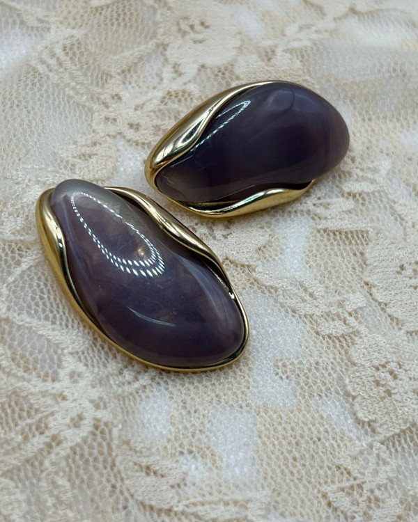 Taupe Curve Earrings