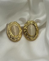 Ivory Oval Earrings