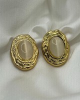 Ivory Oval Earrings