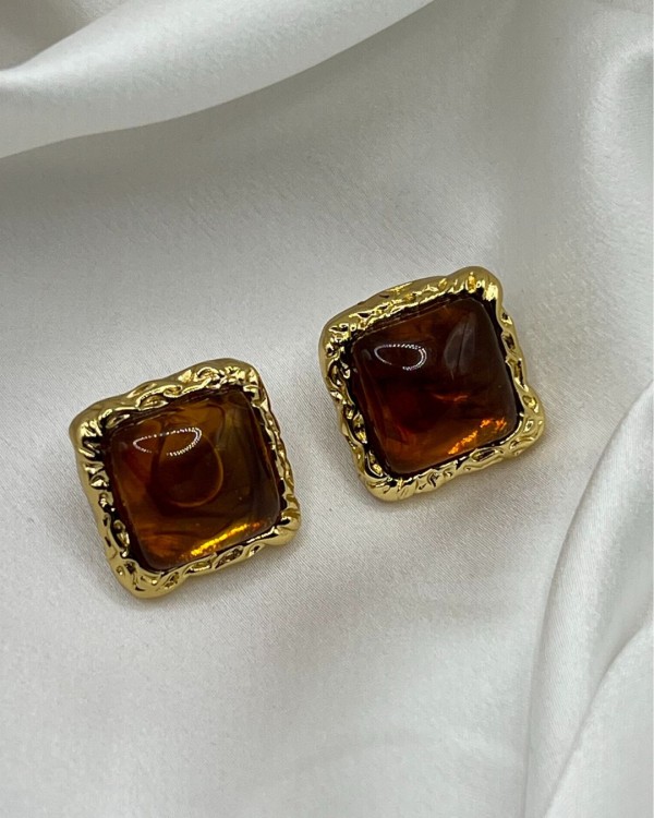 Ivory Square Earrings