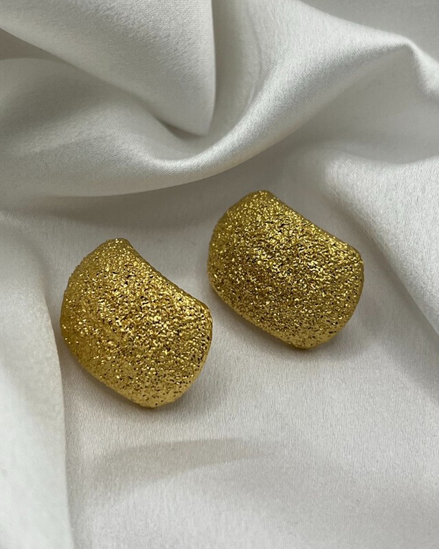 Textured Gold Earrings