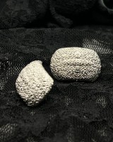 Textured Silver Earrings