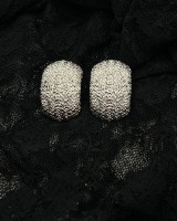 Textured Silver Earrings