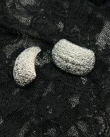 Textured Silver Earrings
