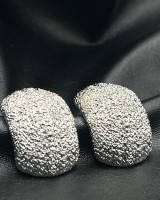Textured Silver Earrings