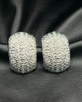 Textured Silver Earrings