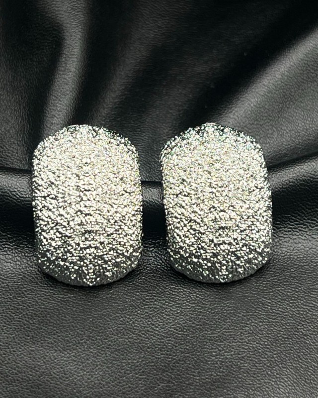 Textured Silver Earrings