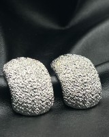 Textured Silver Earrings
