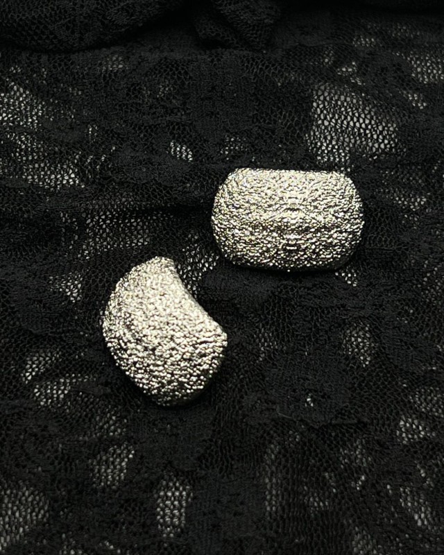 Textured Silver Earrings