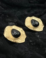 Black Stone Earrings