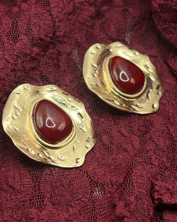 Red Stone Earrings
