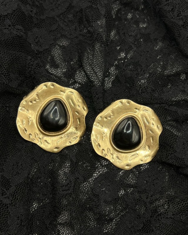 Black Stone Earrings