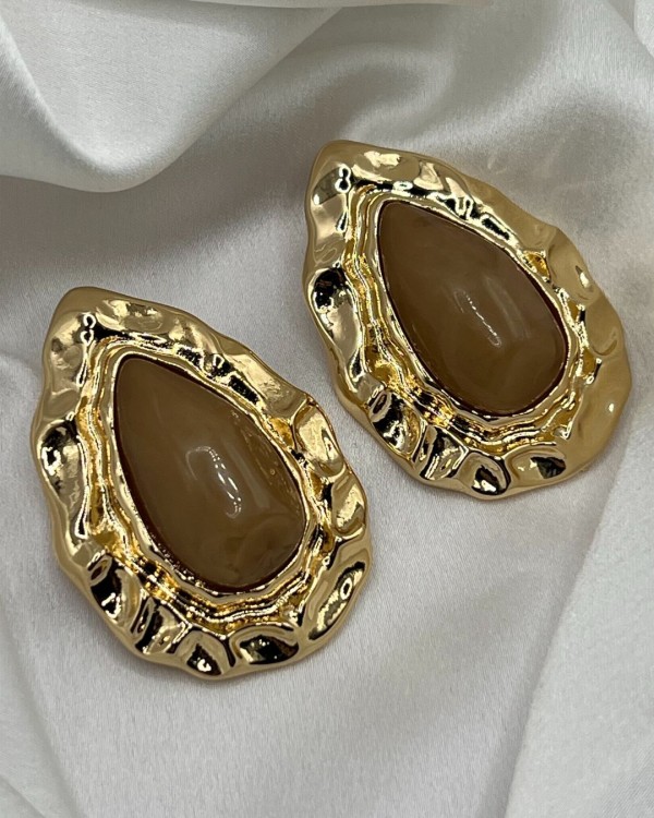 Brown Drop Earrings