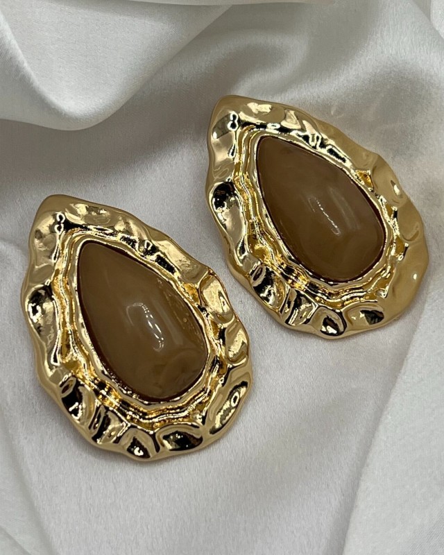 Brown Drop Earrings