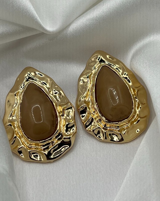 Brown Drop Earrings