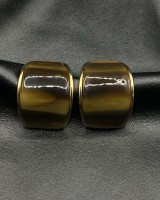 Olive Resin Hoop Earrings