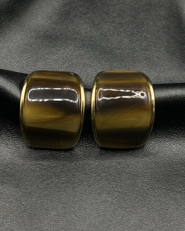 Olive Resin Hoop Earrings