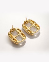 Pearl White Barrel Earrings