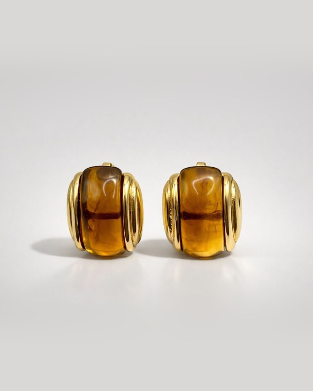 Amber Barrel Earrings