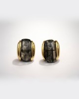 Smokey Grey Barrel Earrings