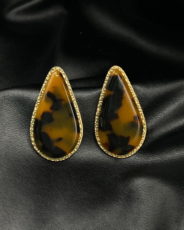 Teardrop Tortoise Earrings
