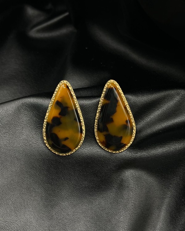 Teardrop Tortoise Earrings
