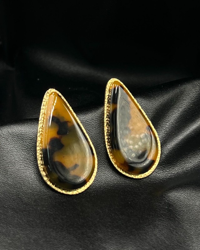 Teardrop Tortoise Earrings