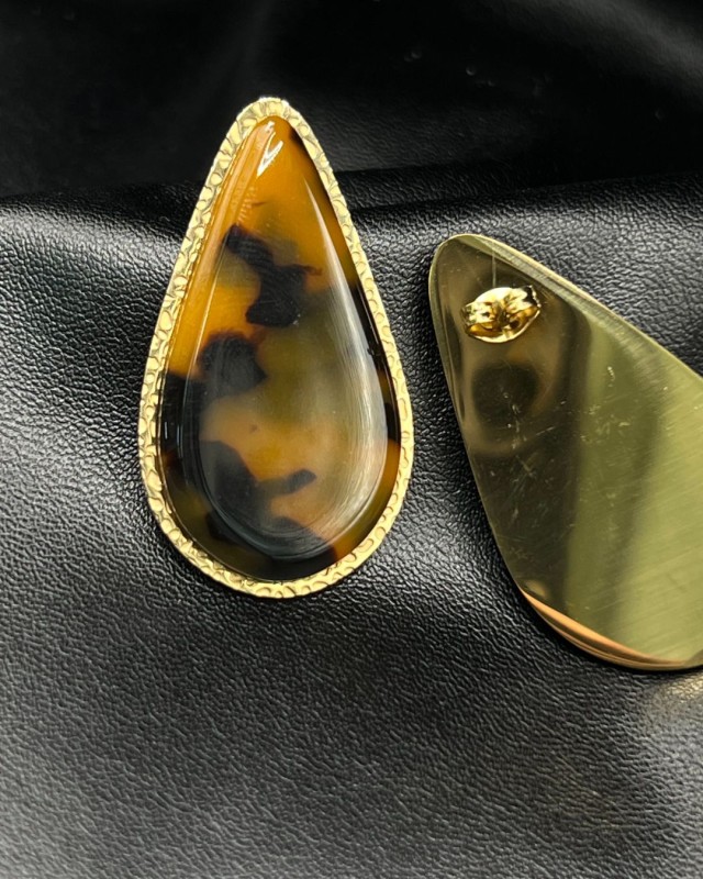 Teardrop Tortoise Earrings
