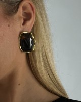 Brown Molten Gloss Earrings