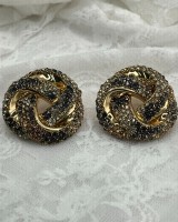 Crystal Knot Earrings Gold