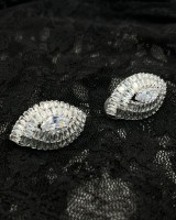 Marquise Shimmer Earrings silver