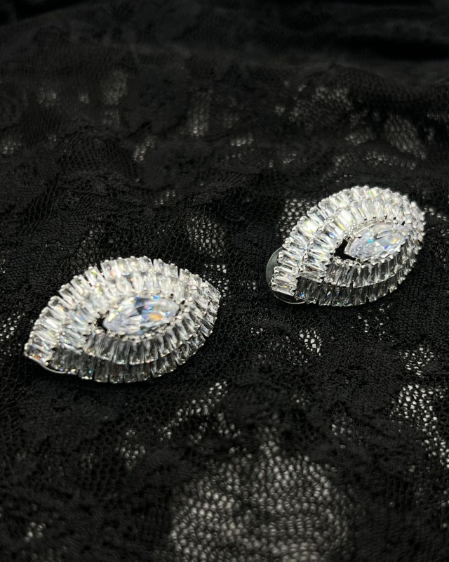 Marquise Shimmer Earrings silver