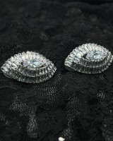 Marquise Shimmer Earrings silver