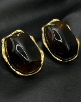 Brown Molten Gloss Earrings